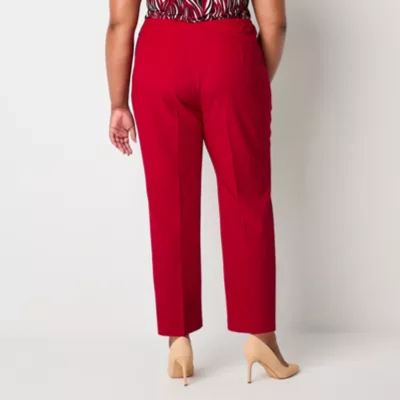 Black Label by Evan-Picone Womens Straight Fit Straight-Plus Suit Pant