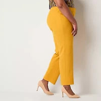 Black Label by Evan-Picone Womens Plus Classic Fit Straight Suit Pant