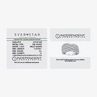 (H-I / I1) Womens 1 CT. T.W. Lab Grown White Diamond 10K Gold Crossover Band