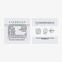 Ever Star (G / Vs2) 2 CT. T.W. Lab Grown White Diamond 14K White Gold Cushion Stud Earrings