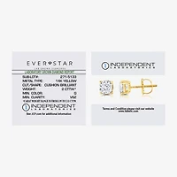 Ever Star (G / Vs2) 2 CT. T.W. Lab Grown White Diamond 14K Gold 14K White Gold Round Cushion Stud Earrings