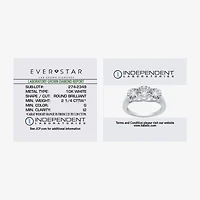 (G / SI1-SI2) Womens 2 1/4 CT. T.W. Lab Grown White Diamond 10K Gold Round 3-Stone Engagement Ring