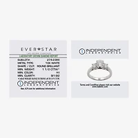 Love Lives Forever (H-I / Si1-Si2) Womens 1 1/2 CT. T.W. Lab Grown White Diamond 10K Gold Round 3-Stone Engagement Ring