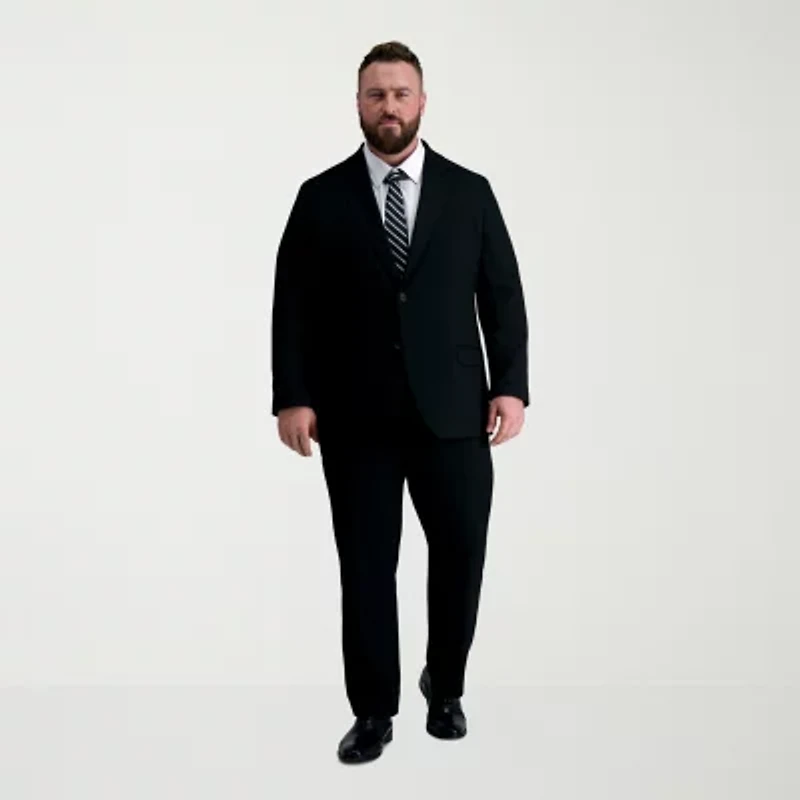 Haggar JMH Tailored Mens Big and Tall Stretch Fabric Modern Fit Flat Front Suit Pant