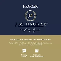 Haggar JMH Tailored Mens Big and Tall Stretch Fabric Classic Fit Flat Front Suit Pant