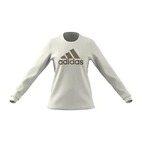 adidas Womens Crew Neck Long Sleeve Active T-Shirt