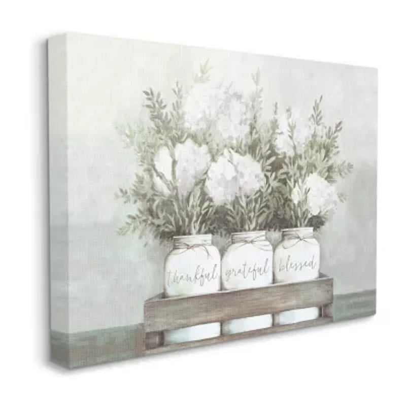 Stupell Industries Pristine Hydrangea Canvas Art