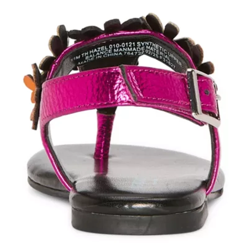 Thereabouts Little & Big Kid Girls Hazel Adjustable Strap Flat Sandals
