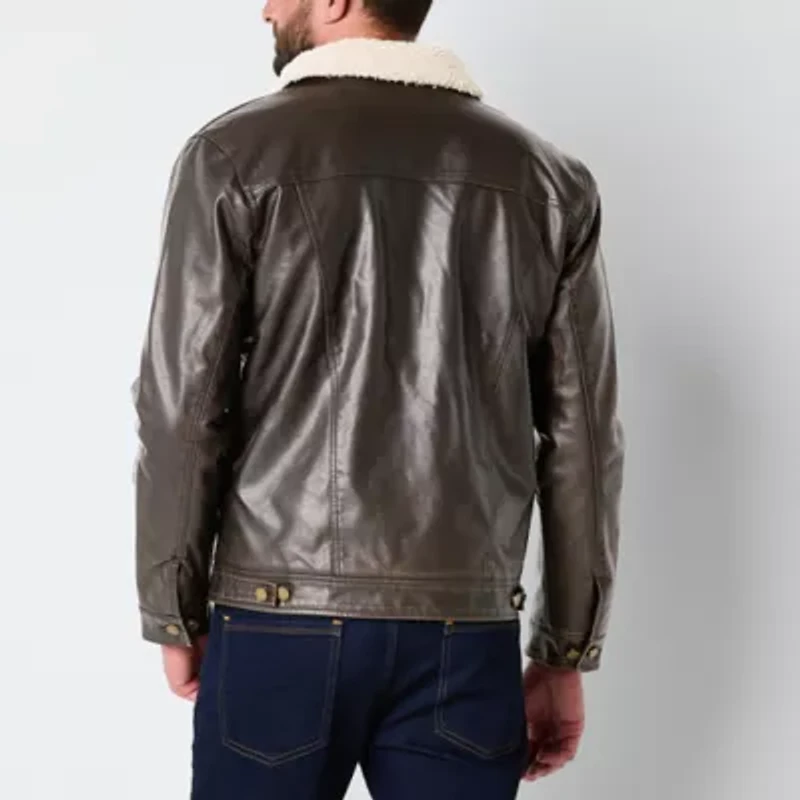Lee Mens Faux Leather Midweight Work Jacket