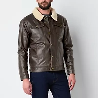 Lee Mens Faux Leather Midweight Work Jacket