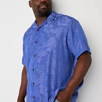 St. John's Bay Button-Down Mens Short Sleeve Breathable Big and Tall Camp Shirt