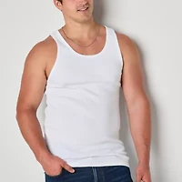 Arizona Mens Round Neck Sleeveless Big and Tall Tank Top