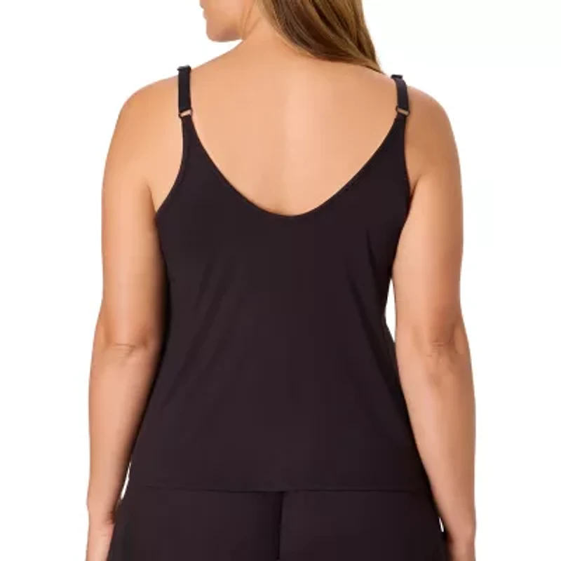 Bali Breathe Womens V Neck Sleeveless Pajama Top