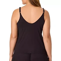 Bali Breathe Womens V Neck Sleeveless Pajama Top
