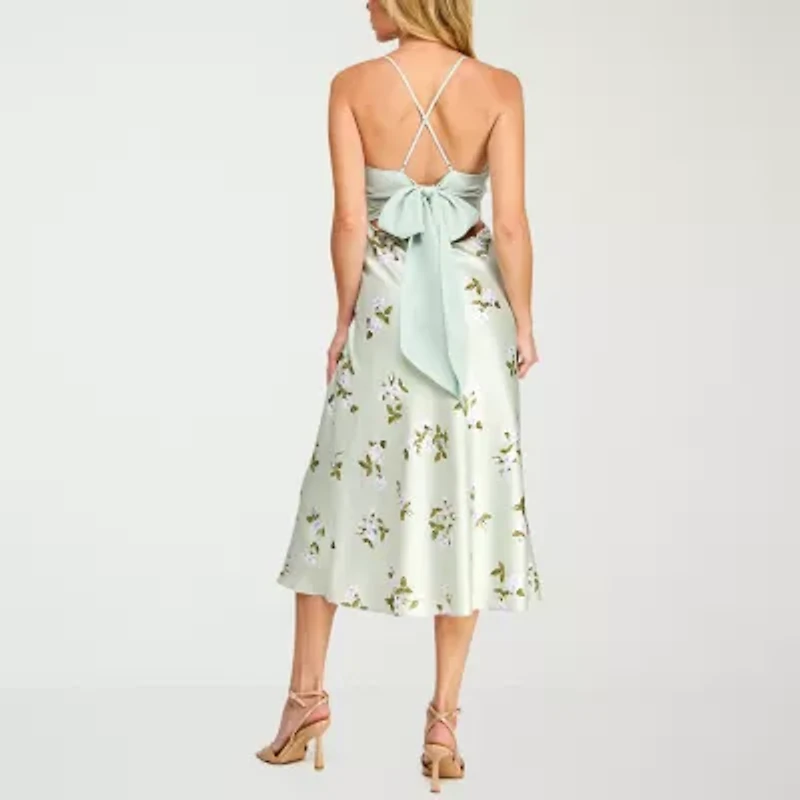 B. Smart Womens Juniors Floral A-Line Dress