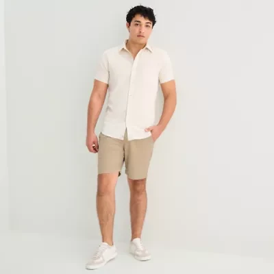 mutual weave Mens 11" High Rise Big and Tall Pull-On Short