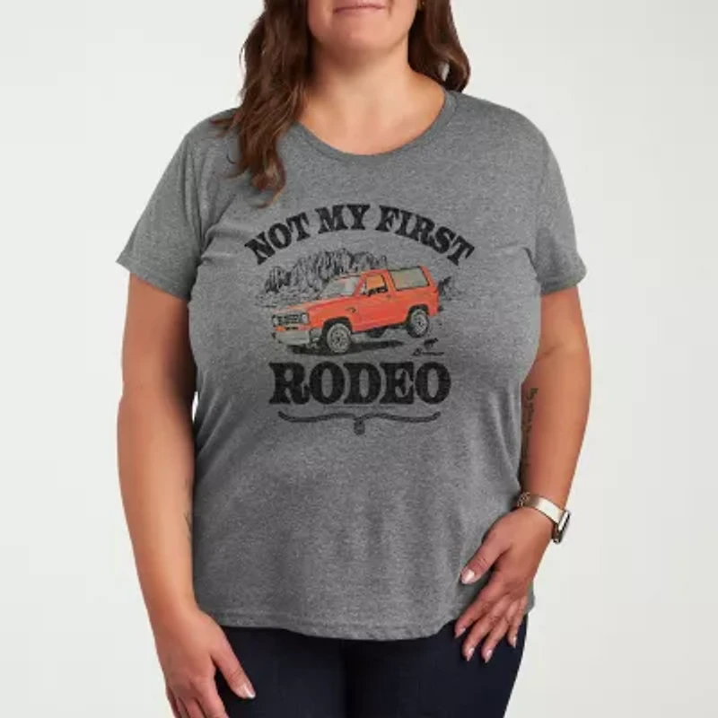 Not My First Rodeo 1983 Bronco Womens Plus Crew Neck Short Sleeve T-Shirt