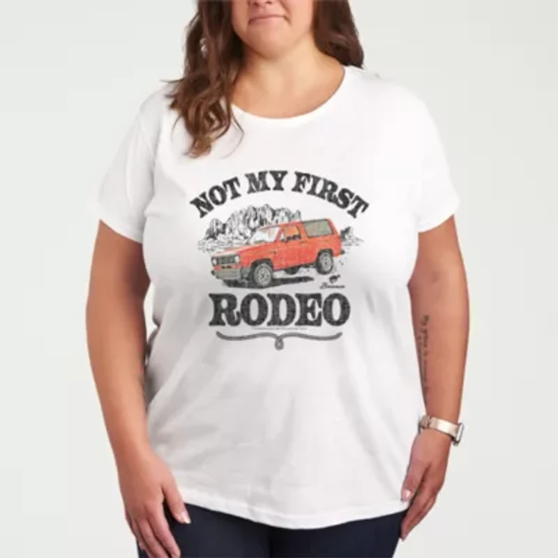 Not My First Rodeo 1983 Bronco Womens Plus Crew Neck Short Sleeve T-Shirt