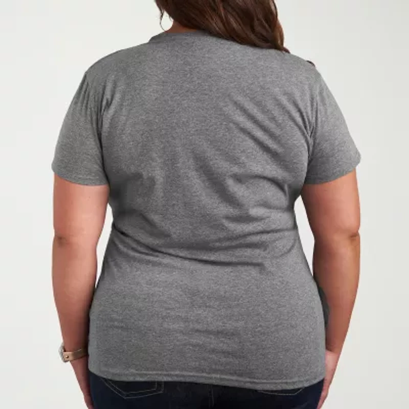 Coca Cola Star Circle Womens Plus Crew Neck Short Sleeve T-Shirt