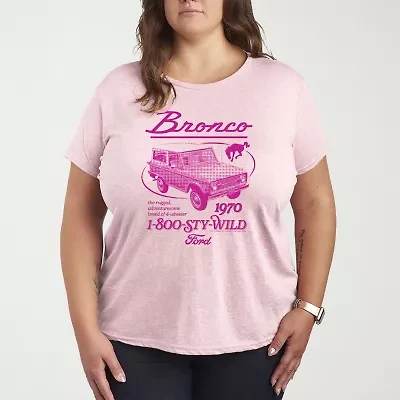 1970 Bronco Ad Womens Plus Crew Neck Short Sleeve T-Shirt