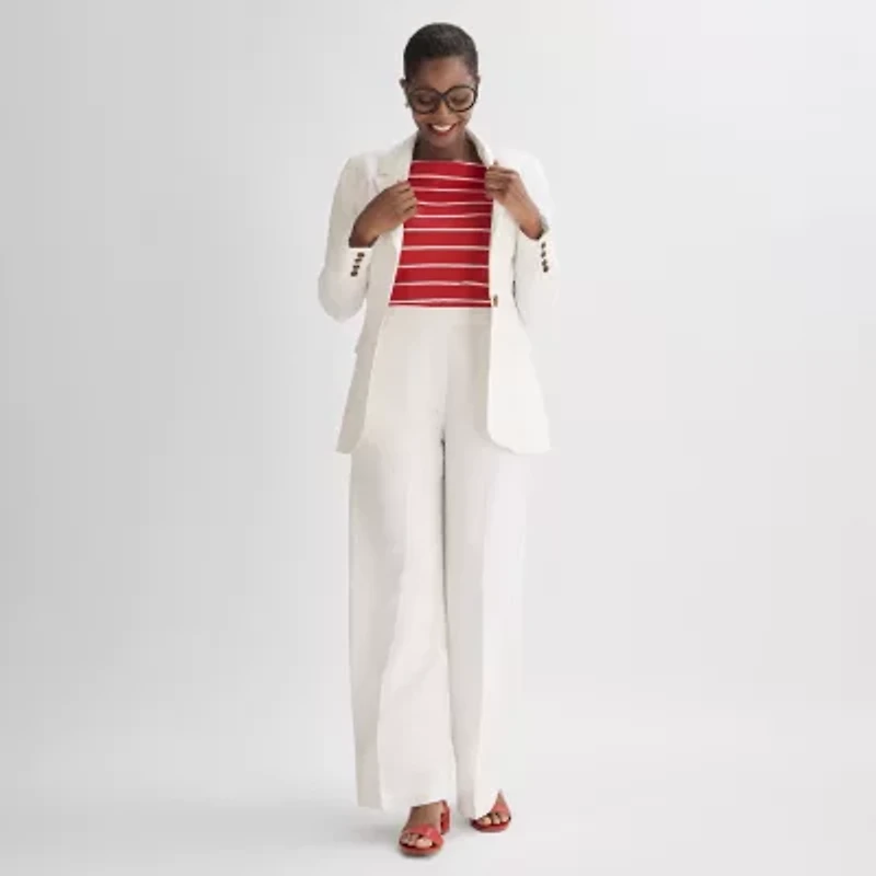 Liz Claiborne Linen Womens Classic Fit Blazer