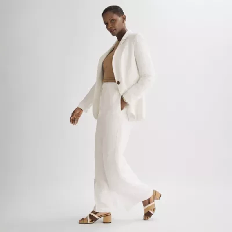 Liz Claiborne Linen Womens Classic Fit Blazer