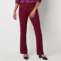 Liz Claiborne Audra Audra Tailored Curvy Womens Mid Rise Straight Curvy Pant