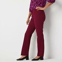 Liz Claiborne Audra Audra Tailored Curvy Womens Mid Rise Straight Curvy Pant