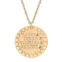Personalized Child Name Birthstone Cubic Zirconia Pendant Necklace