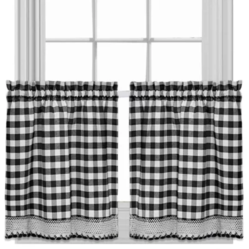 Buffalo Check 2-pc. Rod Pocket Window Tier
