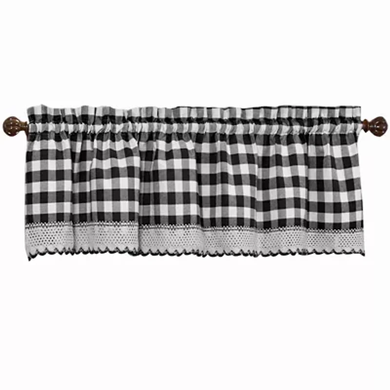 Buffalo Check Rod Pocket Tailored Valance