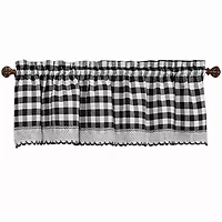 Buffalo Check Rod Pocket Tailored Valance