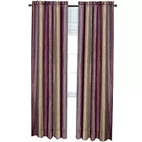Ombre Rod Pocket Light-Filtering Single Curtain Panel