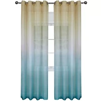 Rainbow Grommet Top Sheer Single Curtain Panel