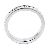 Sparkle Allure Womens Crystal Pure Silver Over Brass Band