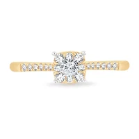 Womens / CT. T.W. Natural White Diamond 10K Gold Cushion Engagement Ring