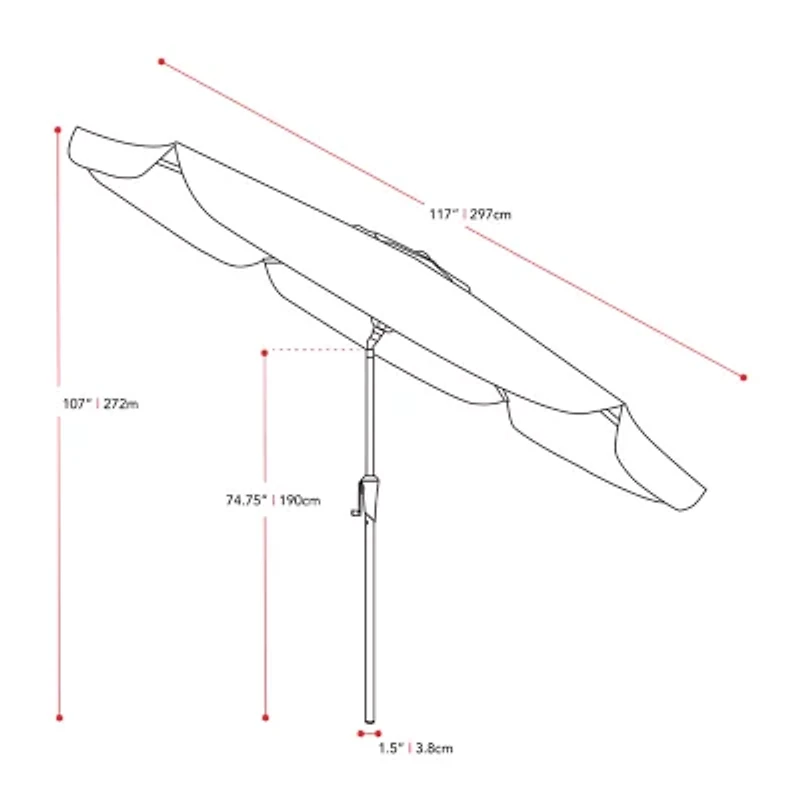 Round Patio Tilt Umbrella