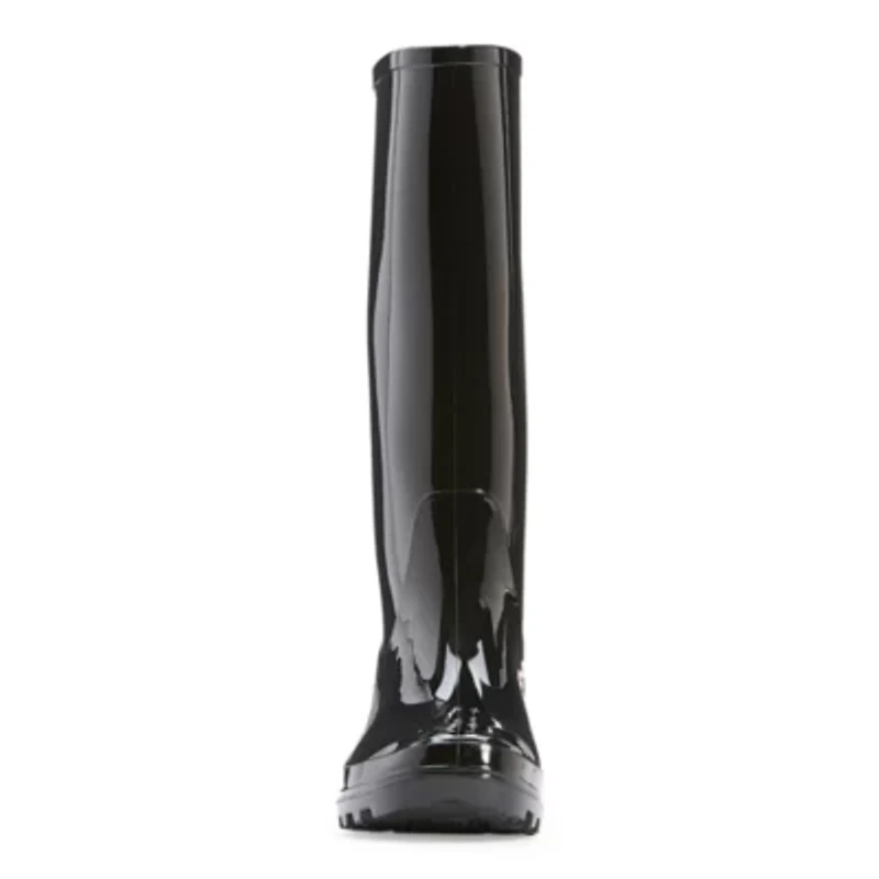 St. John's Bay Womens Winthrop Water Resistant Block Heel Rain Boots