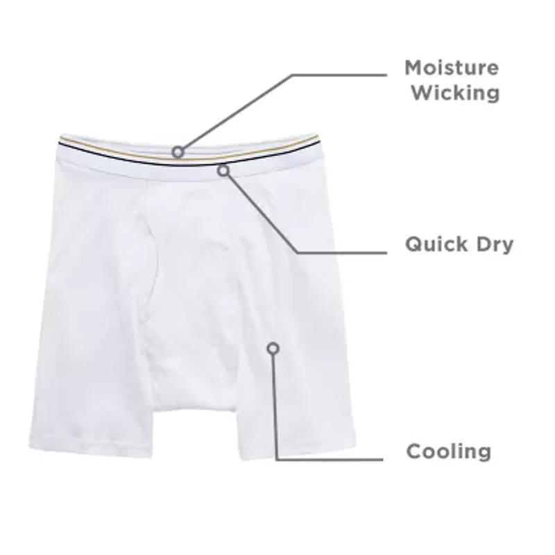 Stafford Dry + Cool Mens Big and Tall 4 Pack Boxer Briefs 302869