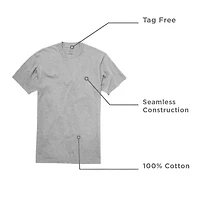 Stafford Heavyweight Mens 3 Pack Short Sleeve Crew Neck T-Shirt Tall