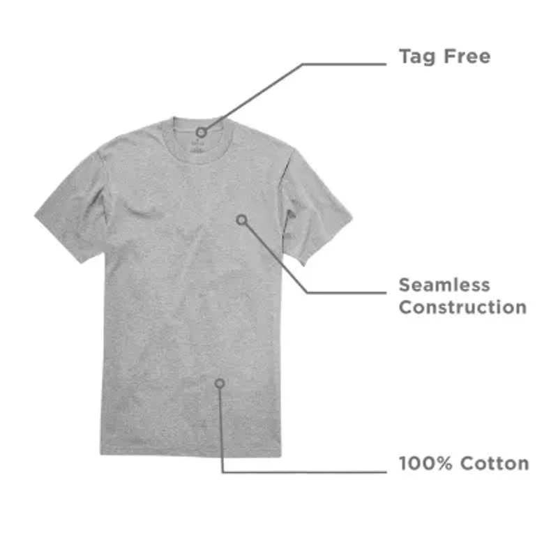 Stafford Heavyweight Mens 3 Pack Short Sleeve Crew Neck T-Shirt