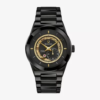 Bulova Millennia Mens Automatic Black Bracelet Watch 98a291