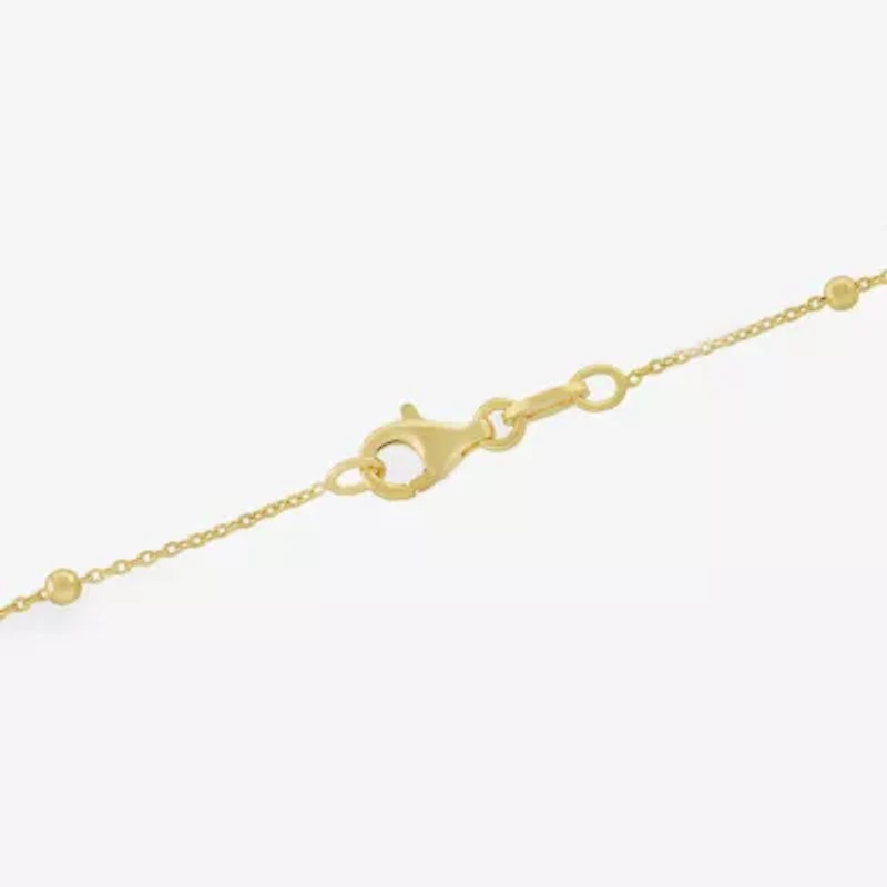 Silver Treasures Made In Italy Womens 14K Gold Over Silver 18 Inch Bead Chain Necklace