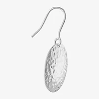 Silver Reflections Pure Silver Over Brass Round Drop Earrings