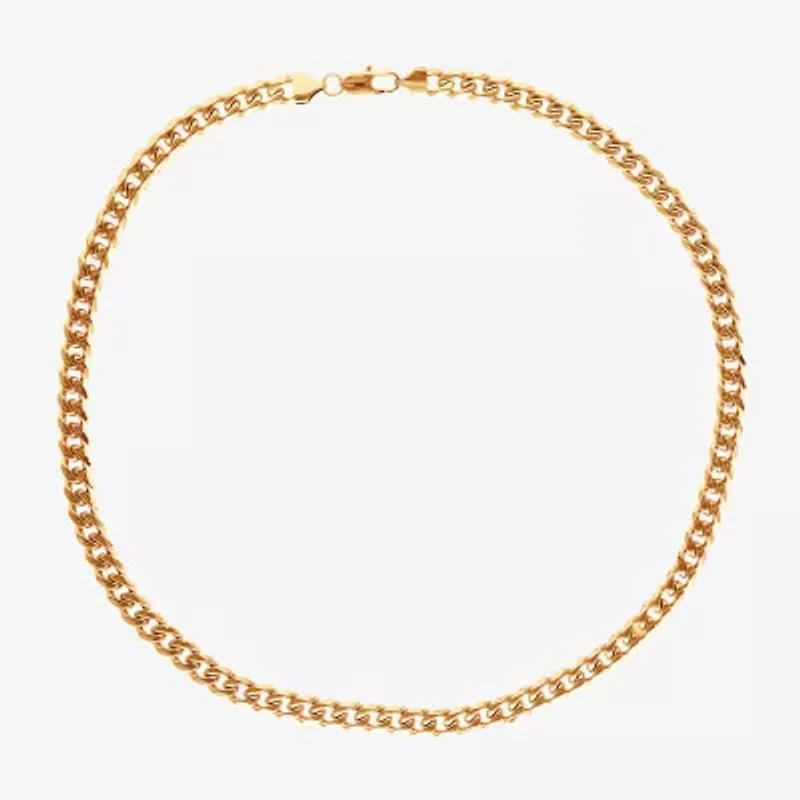 Shaquille O'Neal Xlg Yellow Stainless Steel Solid Curb Chain Necklace