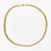 Shaquille O'Neal Xlg Yellow Stainless Steel Solid Curb Chain Necklace