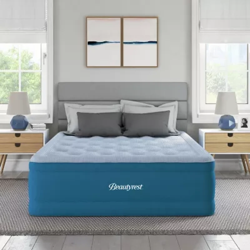 Beautyrest Comfort Plus 18" Offset Coil Full Air Mattress with Inset Pump