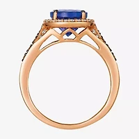Le Vian® Grand Sample Sale™ Ring featuring 1/ CT. Blueberry Tanzanite® 1/ CT. Chocolate Diamonds® 1/ CT. Nude Diamonds™ Set in 14K Strawberry Gold