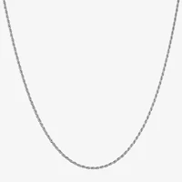 Sterling Silver 16” Diamond-Cut Rope Chain