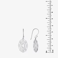 Silver Treasures Womens Sterling Silver Drop Earrings